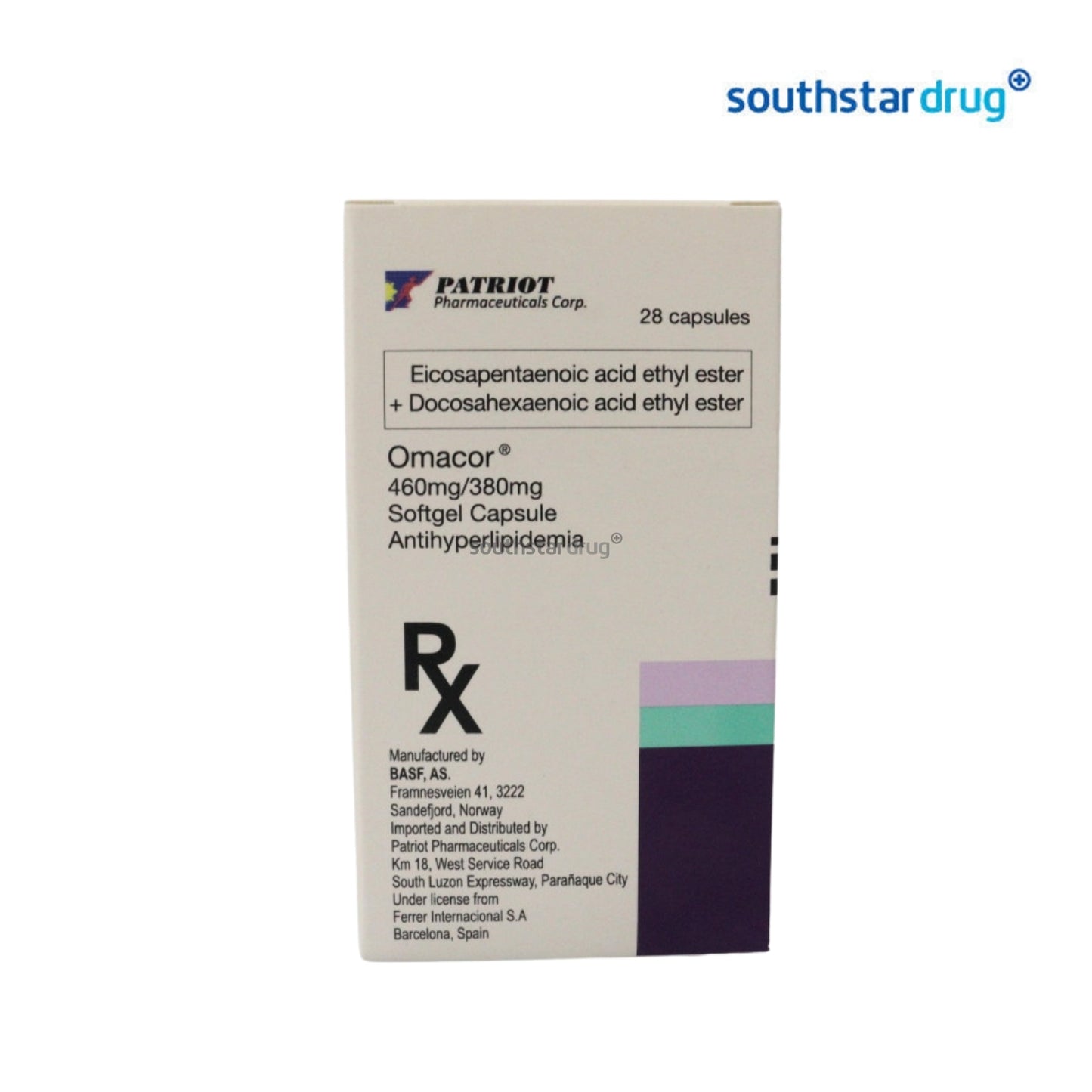 Rx: Omacor 460mg / 380mg Soft Gel Capsule