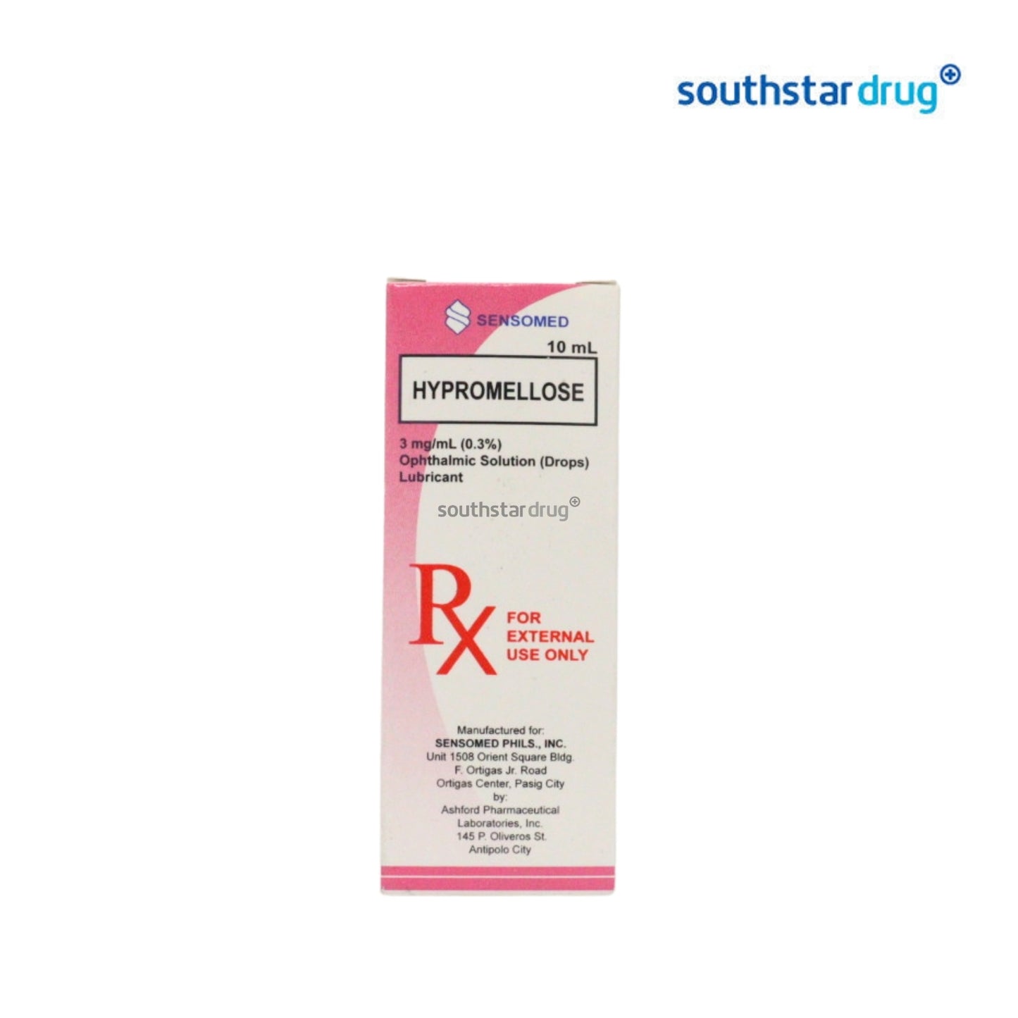Rx: Hypromellose 3mg /ml 10ml Eye Drops