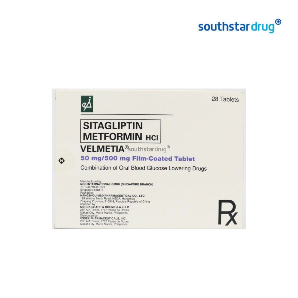 Rx: Velmetia 50 / 500mg Tablet