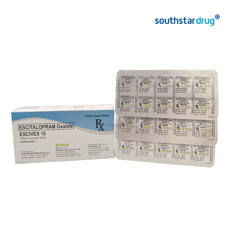 Rx: Escivex 10mg Tablet