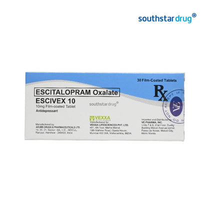 Rx: Escivex 10mg Tablet