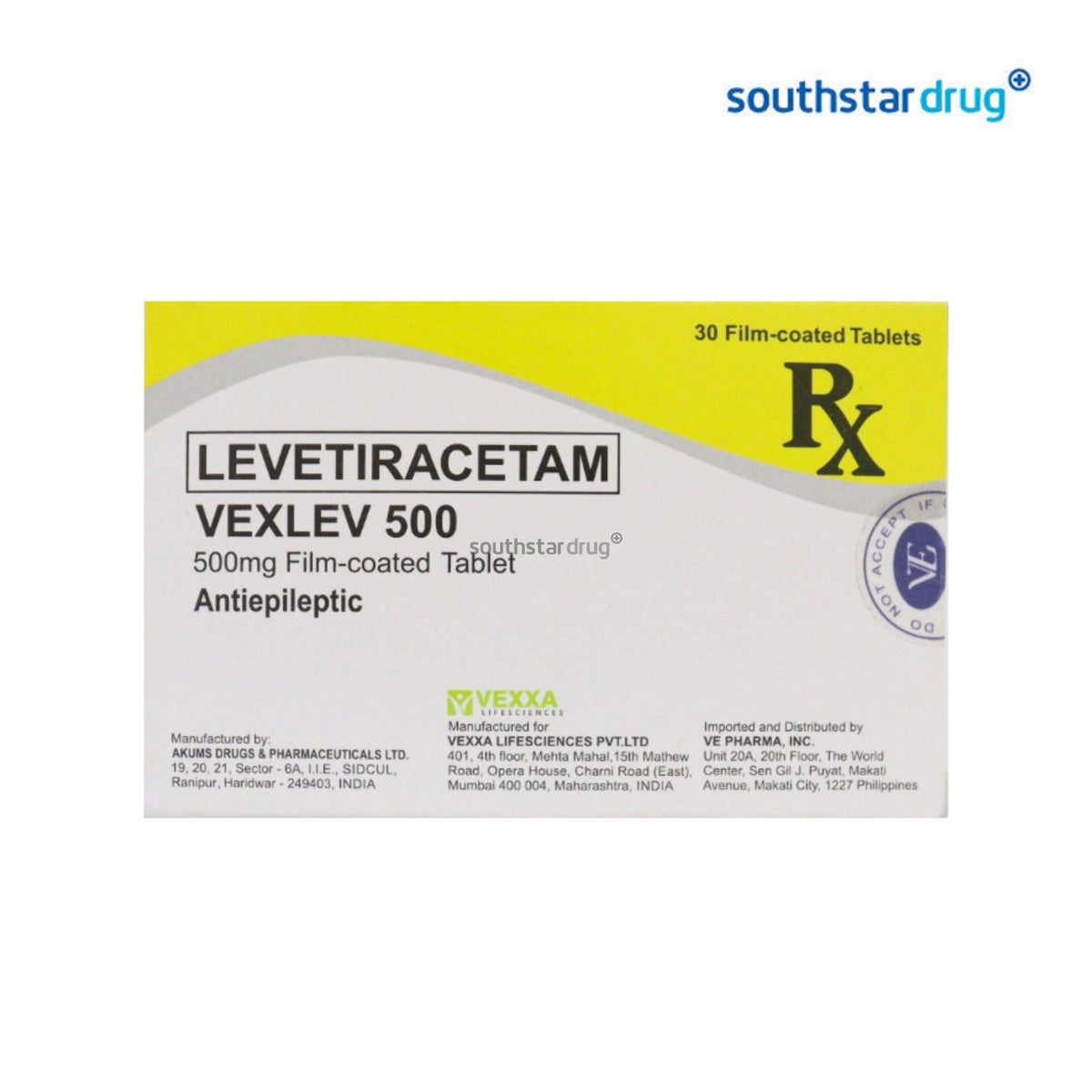Rx: Vexlev 500 mg Tablet