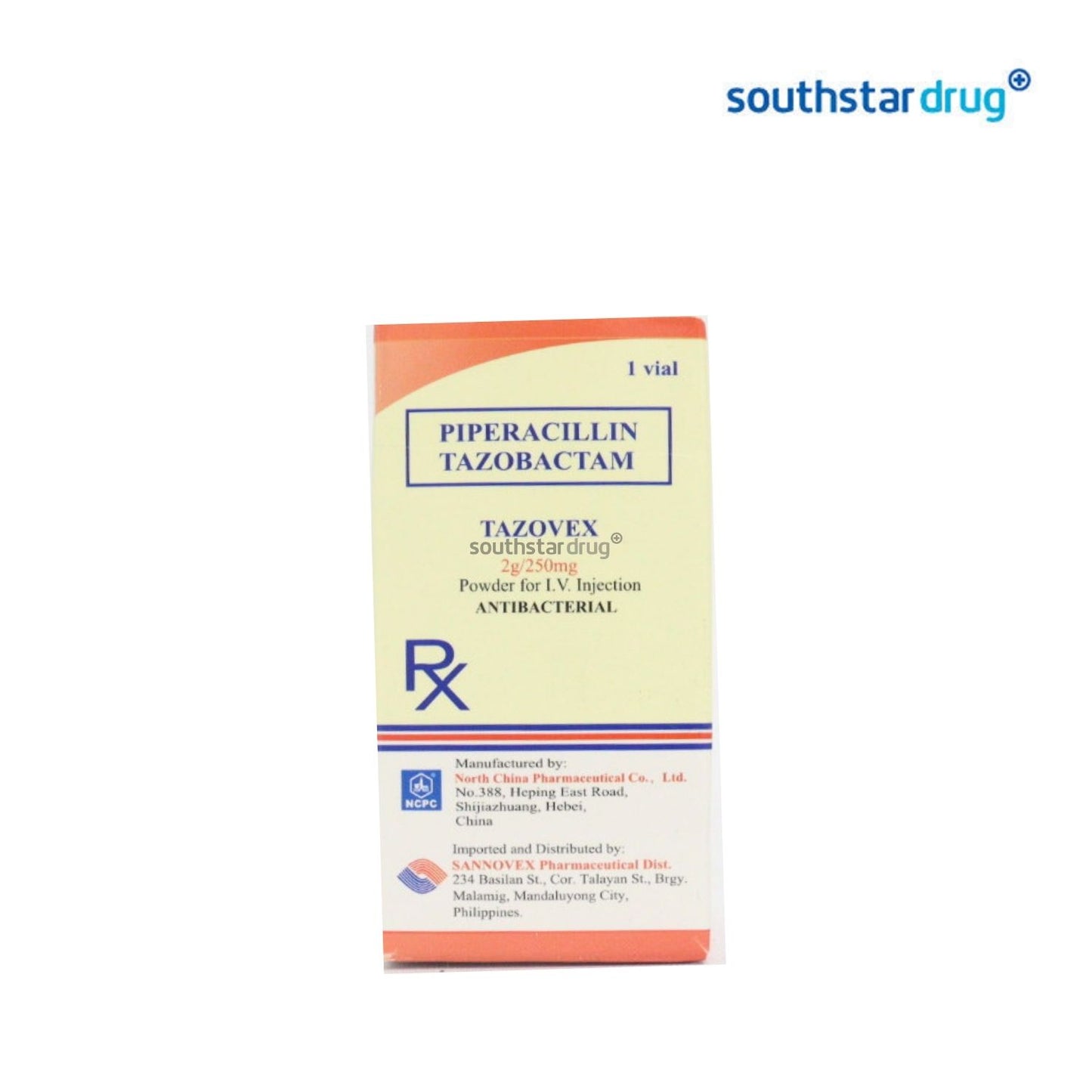 Rx: Tazovex 2 g / 250mg Vial