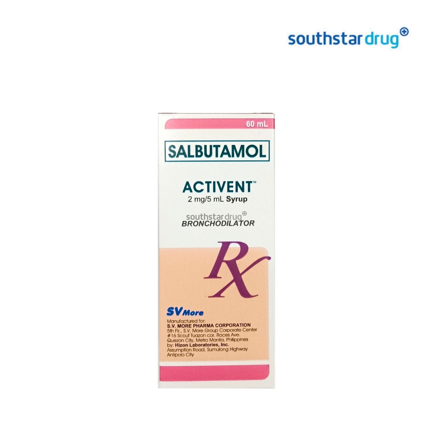Rx: Activent 2 mg / 5 ml Syrup 60 ml