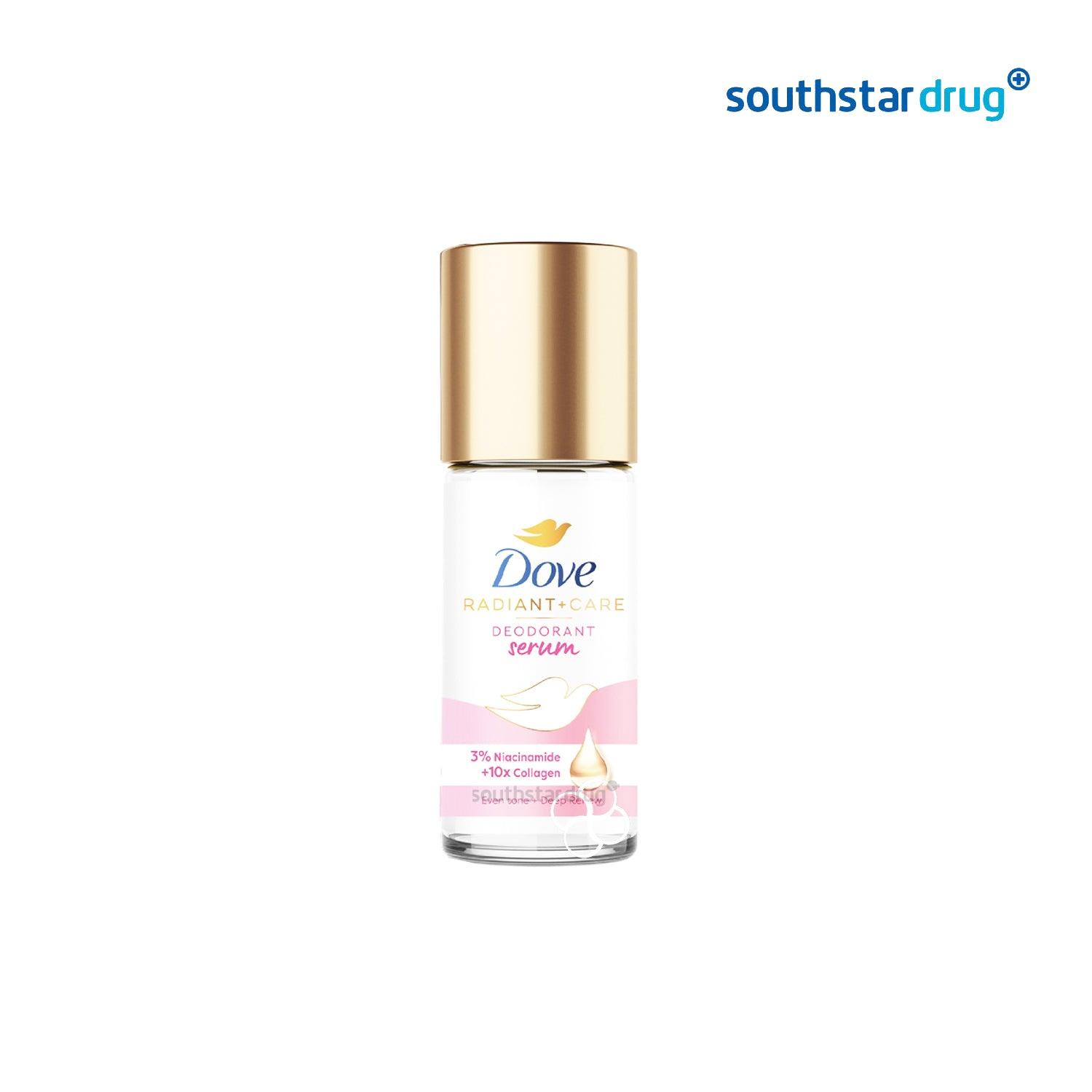 Dove Radiant + Care Deodorant Serum Roll On 3% Niacinamide 10x Collagen 45ml - Southstar Drug