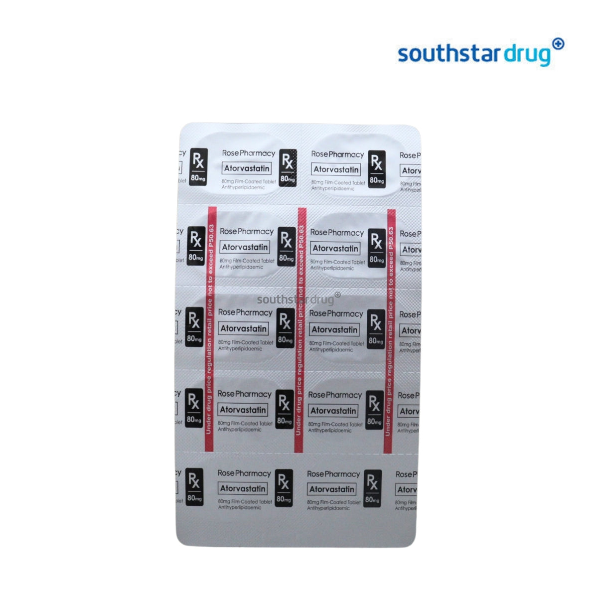 Rx: Rose Pharmacy Atorvastatin 80mg 1pc. Tablet