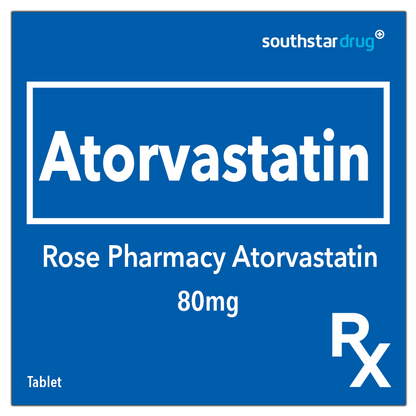 Rx: Rose Pharmacy Atorvastatin 80mg 1pc. Tablet