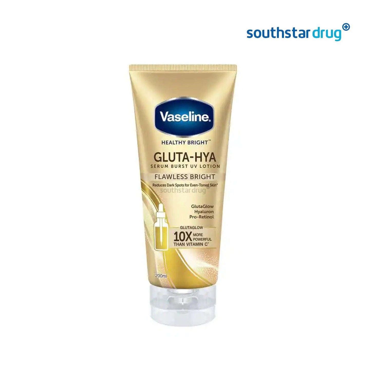 Vaseline Gluta-Hya Serum Burst Lotion Flawless Bright 200ml - Southstar Drug