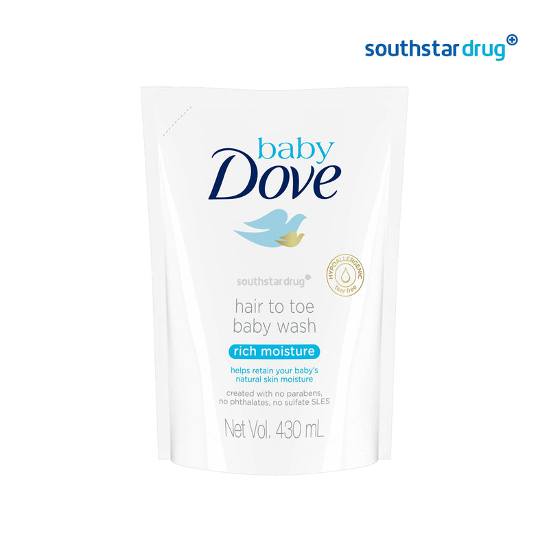 Dove Baby Hair to Toe Rich Moisture Body Wash Refill 430ml