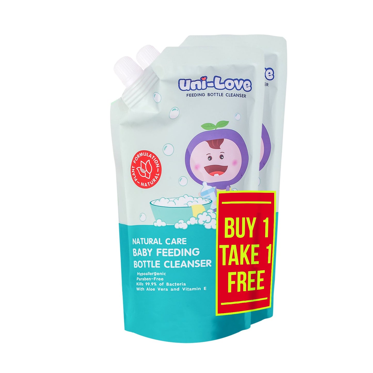 Uni Love Liquid Baby Feeding Bottle Cleanser Pouch 500ml