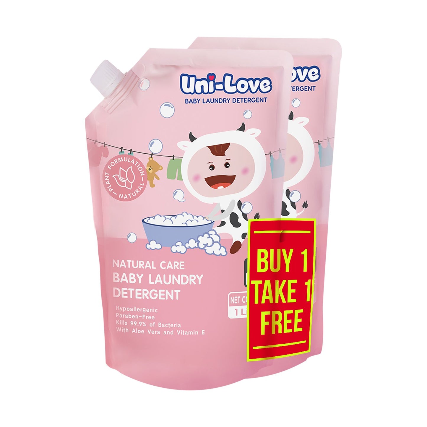 Uni Love Liquid Baby Laundry Detergent with Milk Pouch 1 Liter