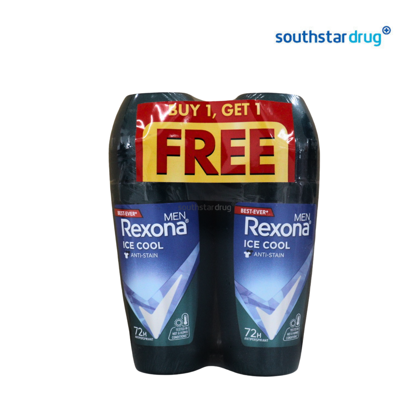 Rexona Men Ice Cool Deodorant Roll-On 45ml 2 Bottles – Everyday Odor Protection
