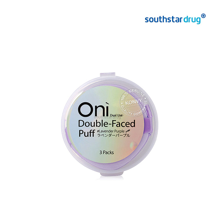 Oni Double Faced Puff Lavender Purple - 3s