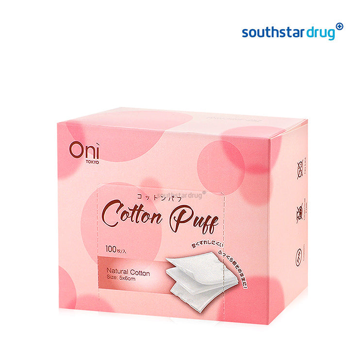 Oni Cotton Pads Puff Natural 100 Pieces