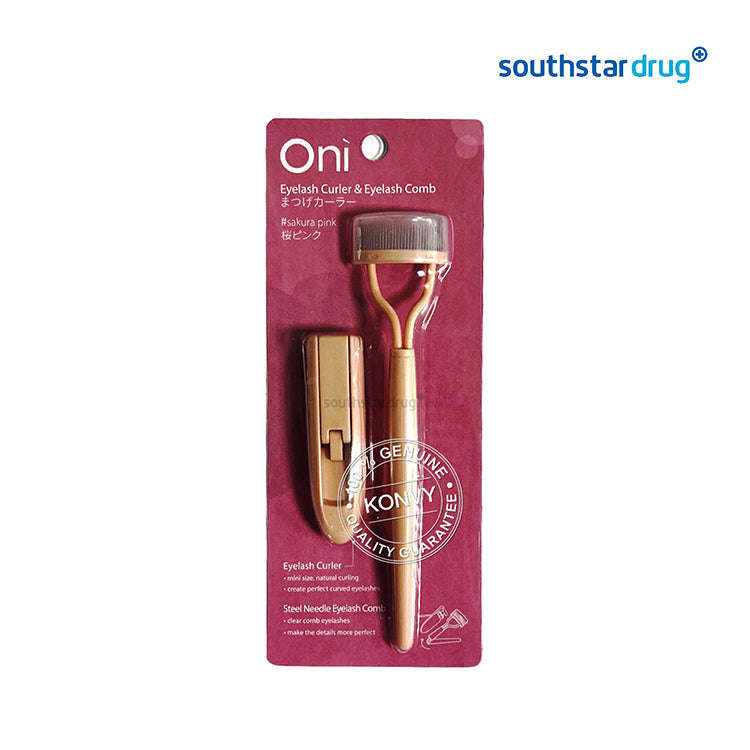 Oni Eyelash Curler & Eyelash Comb Sakura Pink