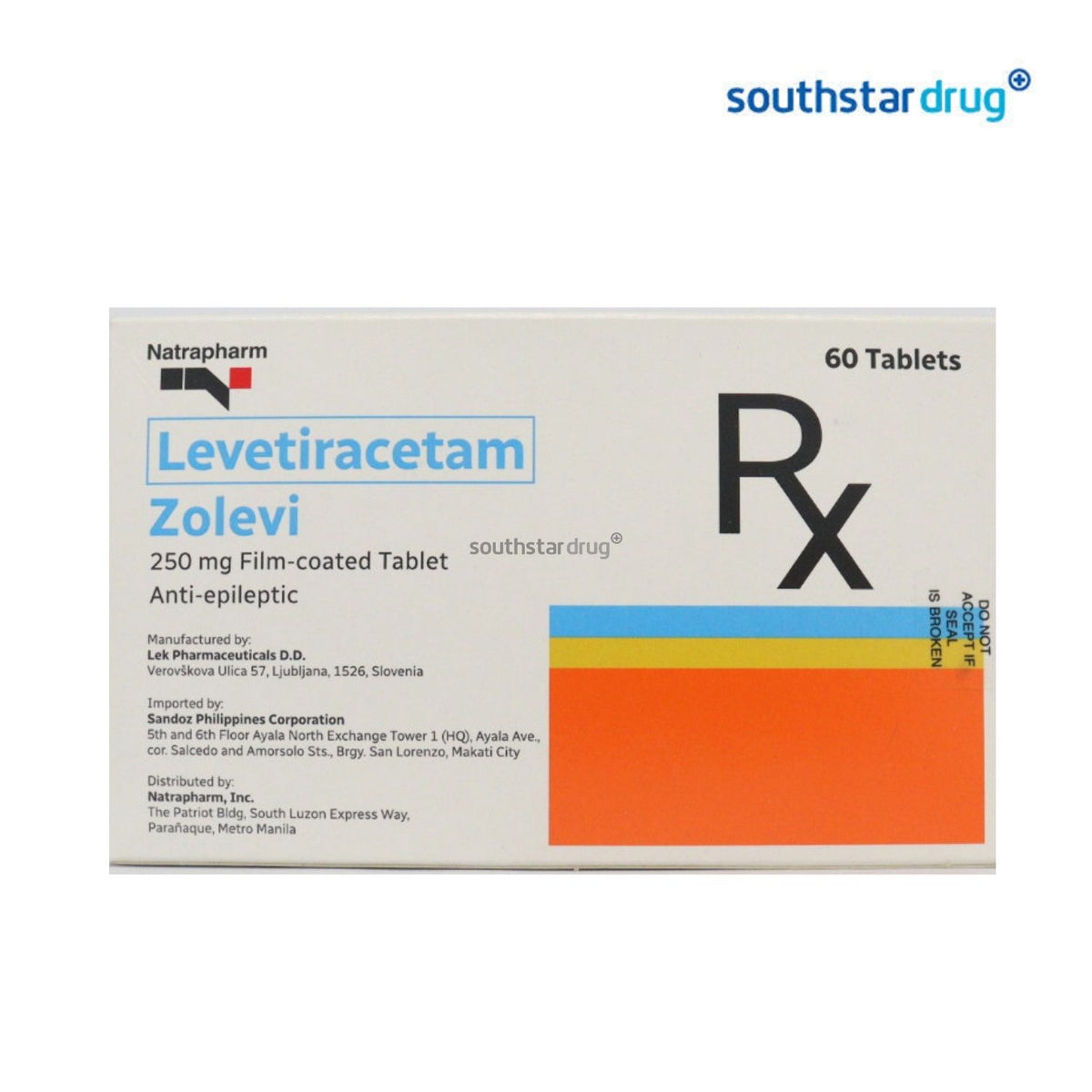 Rx: Zolevi 250mg Film-coated Tablet