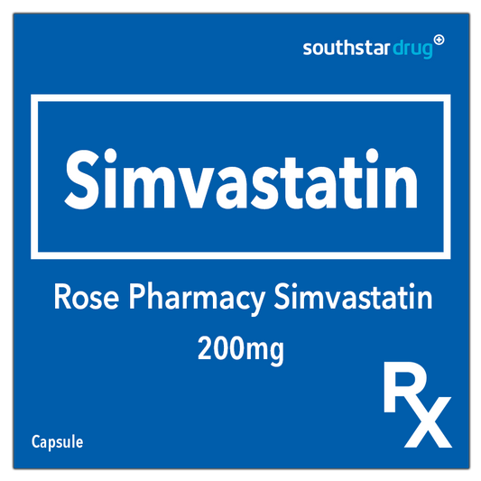 Rx: Rose Pharmacy Simvastatin 200mg 1pc. Capsule