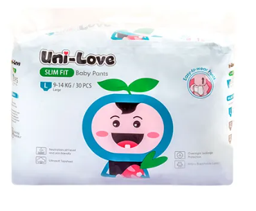 Uni Love Diaper Pants Slim Fit Large - 30s