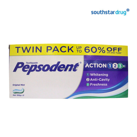 Pepsodent Toothpaste Original Mint 180g x2 Twin Pack