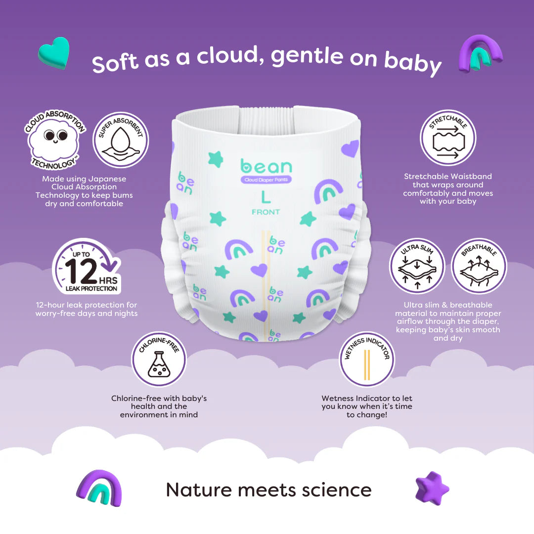 Bean Cloud Fit Diapers XXL - 30pcs