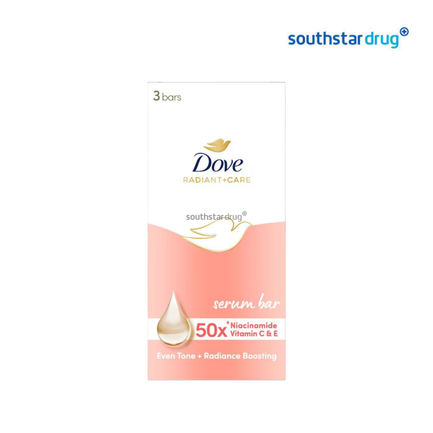 Dove Soap Serum with Niacinamide + Vitamin C & E 90g Pack of 3