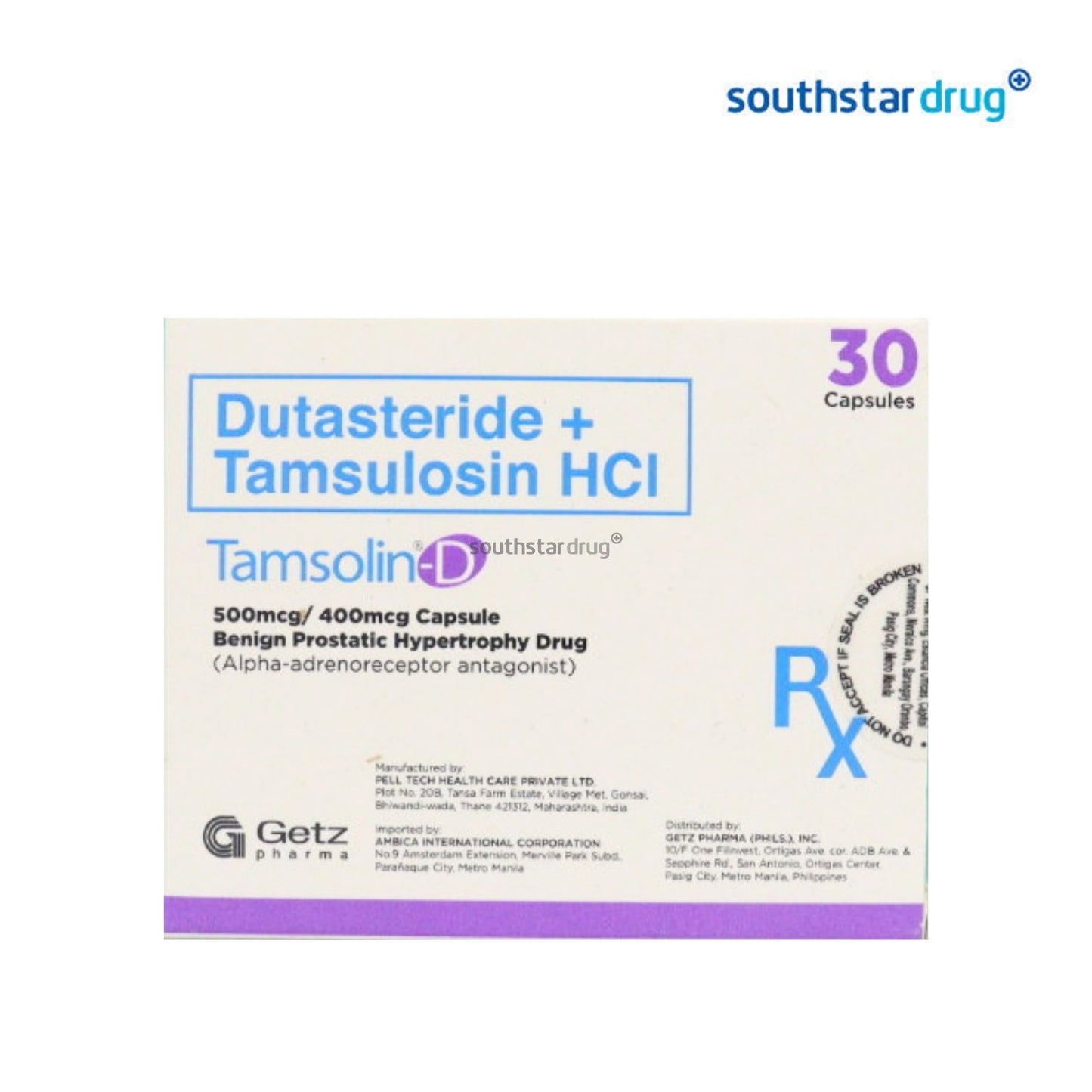 Rx: Tamsolin D 500mcg/400mcg Capsule