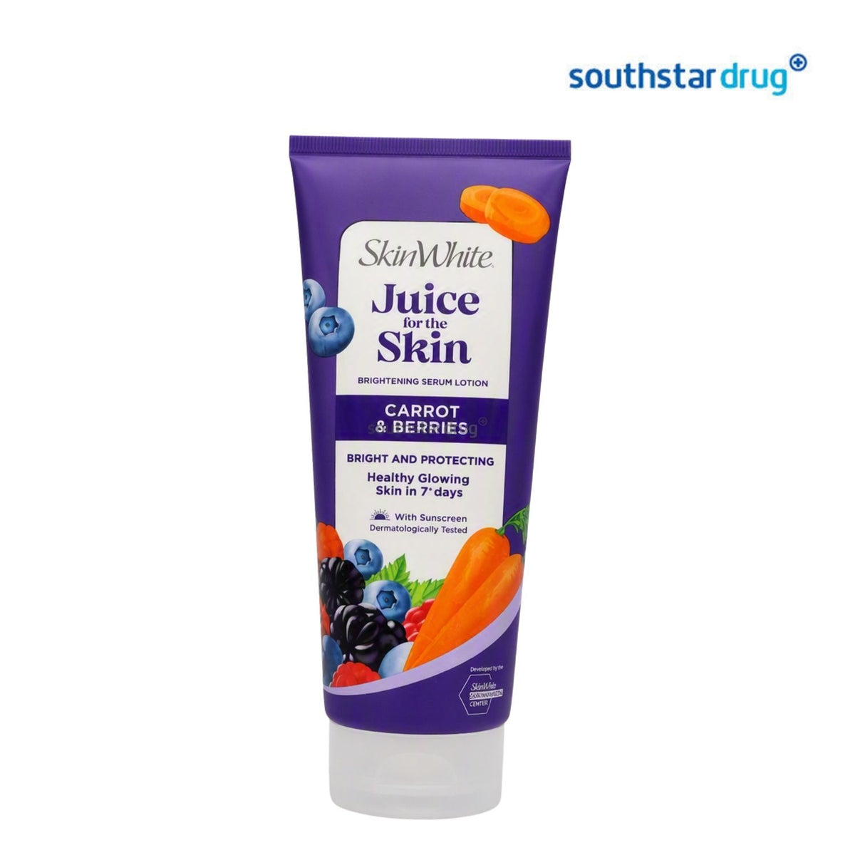 SkinWhite Serum Lotion Carrot & Berries 180 ml (1 Tube) - Daily Skin Care
