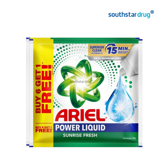 Ariel Liquid Detergent Sunrise Fresh 7s 58g Sachets