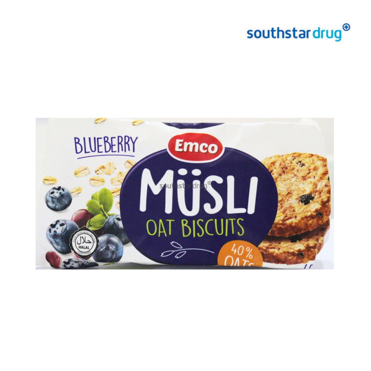 Emco Muesli Oat Biscuits Blueberry 60g
