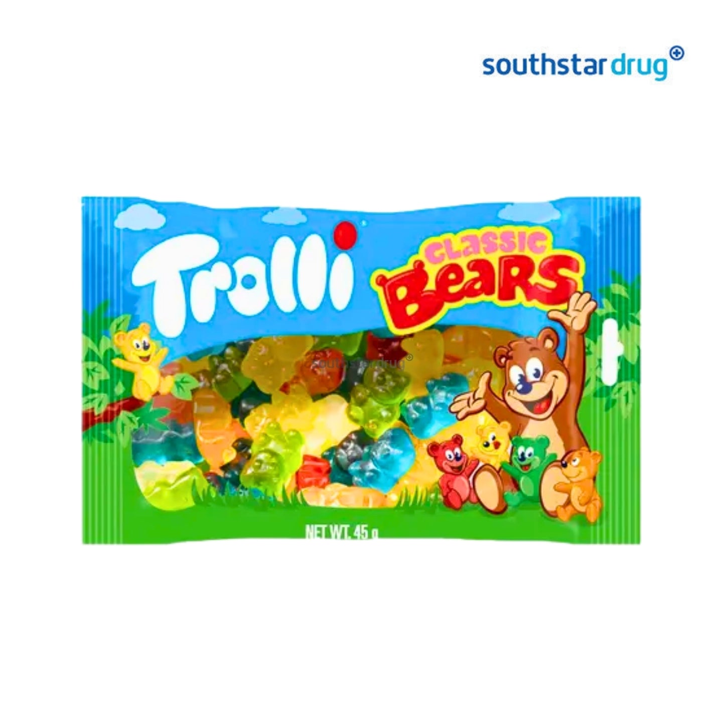 Trolli Classic Bears Gummy Candy 45g (1pc. Flat Pouch) –  Assorted Fruit-Flavored Gummy Bears