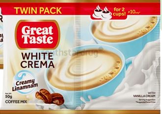 Great Taste Twinpack White Crema 50g - 6s