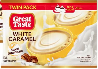 Great Taste Twinpack White Caramel 50g