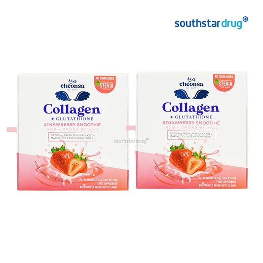 Cheonsa Collagen + Glutathione Strawberry Smoothie 21g Buy 1 Take 1