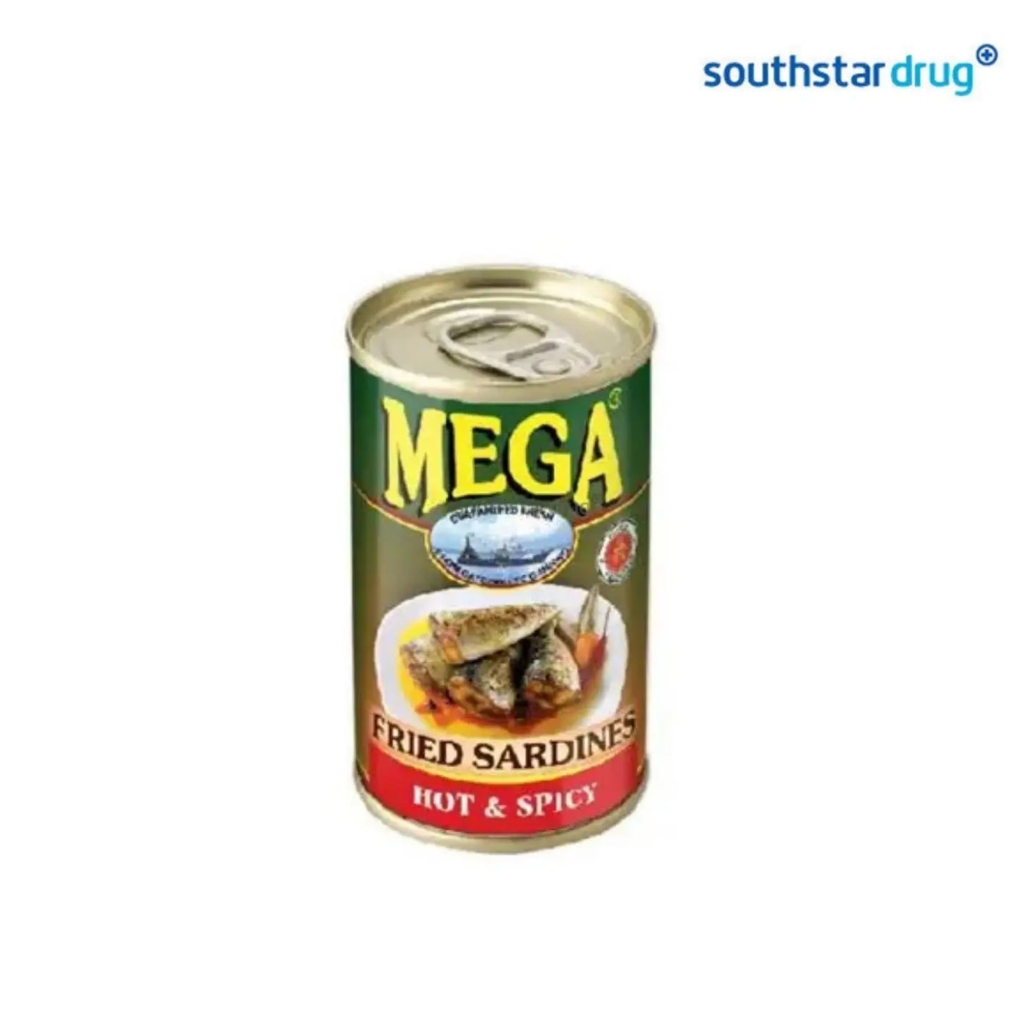 Mega Sardines Fried Hot&Spicy 155g Can