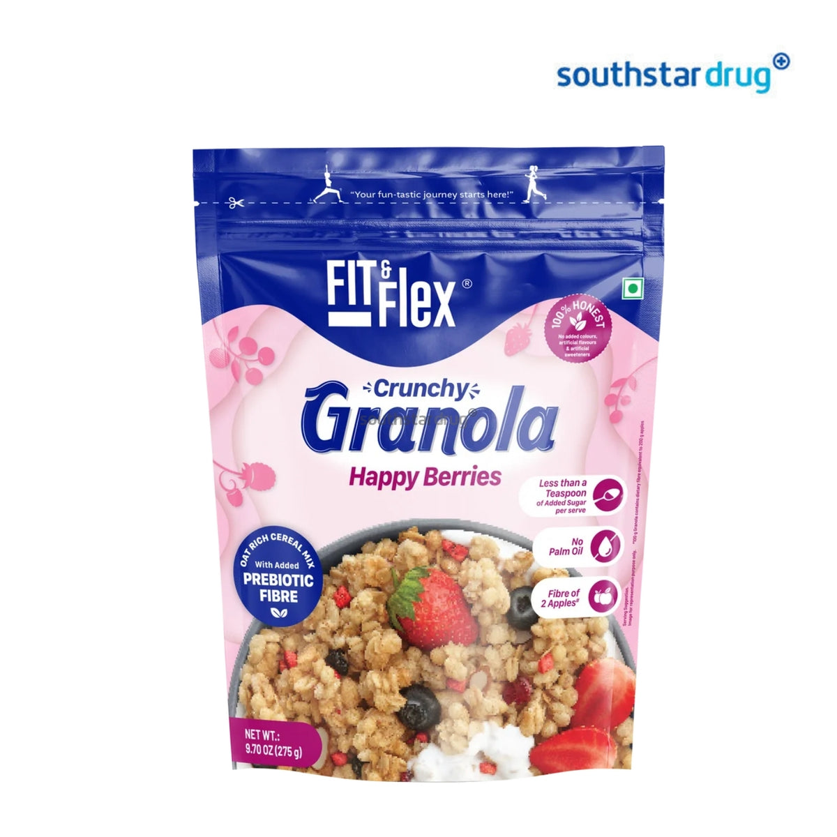 Fit&Flex Granola Happy Berries 275g (1 Pack) – Berry Granola Snack