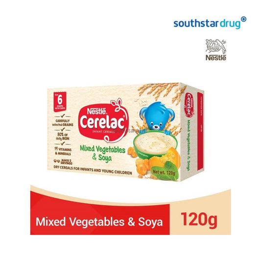 Cerelac Cereal Mixed Veg & Soya 120g