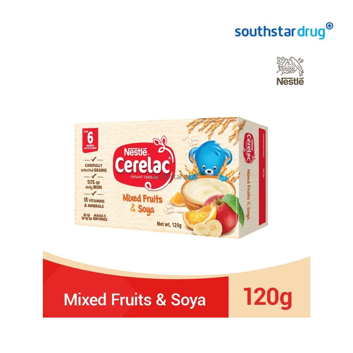 Cerelac Cereal Fruits & Soya 120g