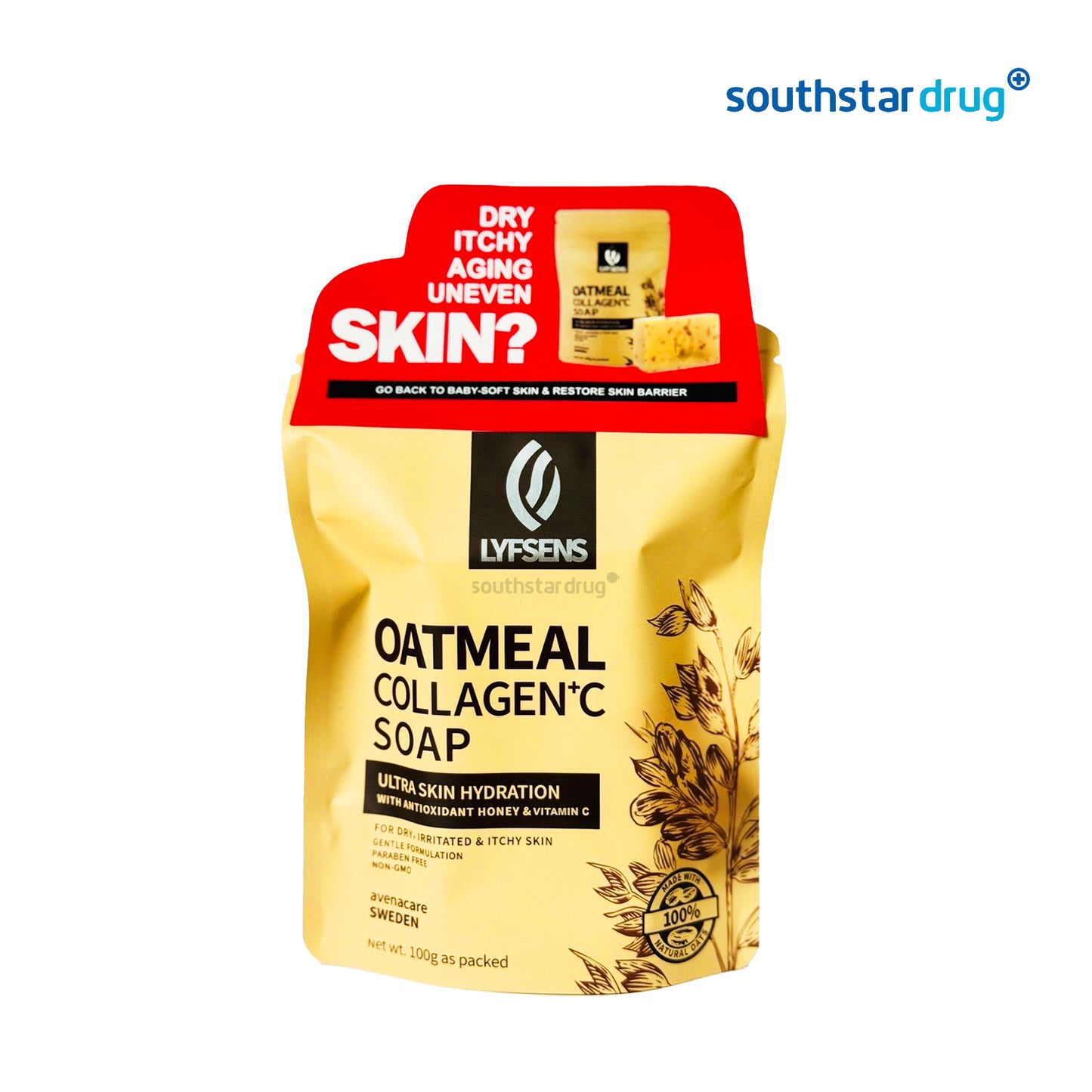 Lyfsens Soap Oatmeal Collagen + C 100g