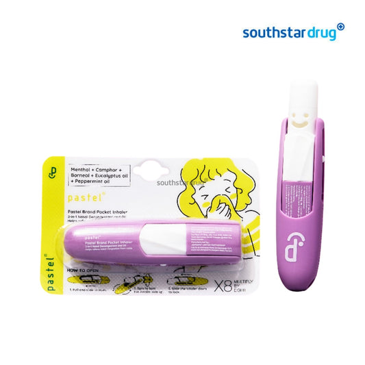 Pastel Brand Pocket Inhaler 1.5ml (2-in-1 Duo Blister Pack) – Aromatic Nasal Inhaler & Essential Oil Relief