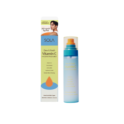 SOLA Beauty Dew It Fresh Vitamin C Hydrating Mist 100ml (1 Bottle, Spray) – Brightening & Hydrating Multi-Use Facial Mist