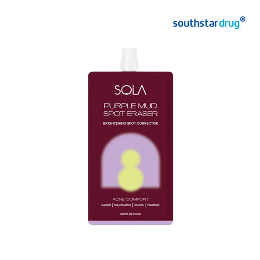 SOLA Beauty Purple Mud Spot Eraser 7g (1 Sachet) – BHA + Niacinamide Dark Spot Corrector & Overnight Blemish Treatment