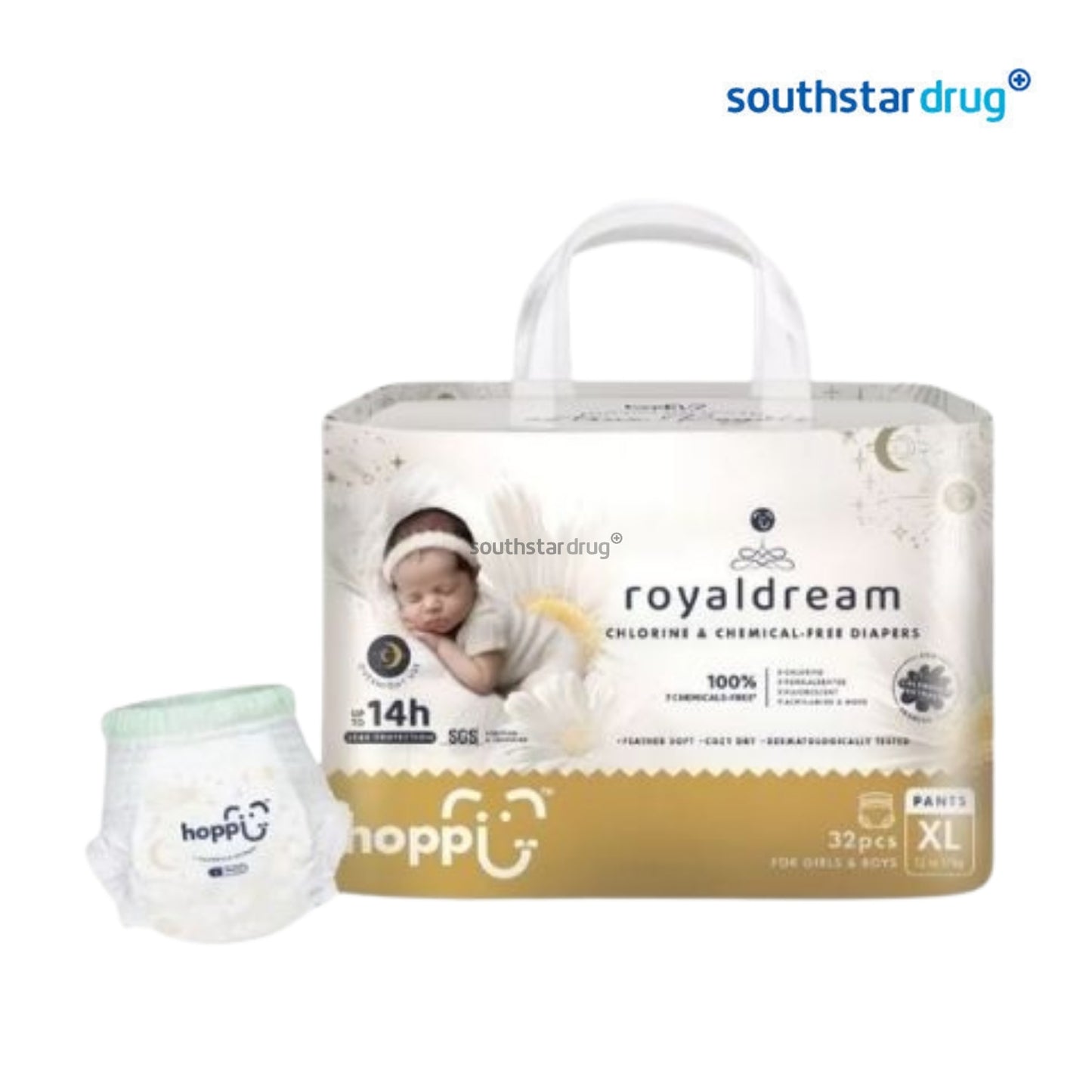 Hoppi RoyalDream Baby Diaper Pants XL (32pcs.) – Pull-On Baby Diaper