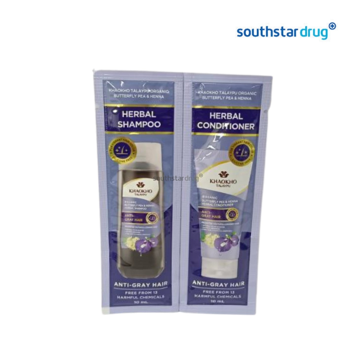 Khaokho Talaypu Anti-Gray Hair Shampoo and Conditioner 10ml (2 Sachets)