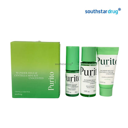 Purito Seoul Wonder Releaf Centella Unscented Mini Kit – 3-Piece Skincare Set (1 Kit)