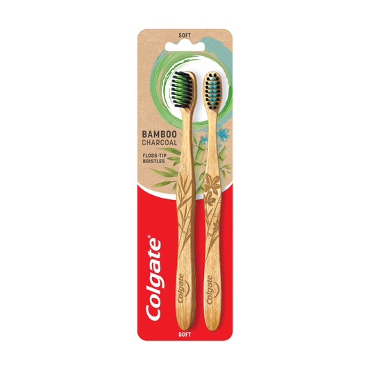 Colgate Bamboo Charcoal Soft Toothbrush - 2s