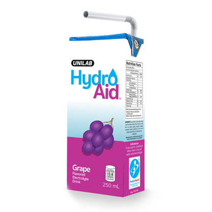 Hydro Aid Electrolyte Grape 250ml Tetra