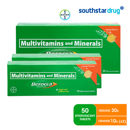 Berocca Orange Energy Vitamins Effervescent Tablets - 30s