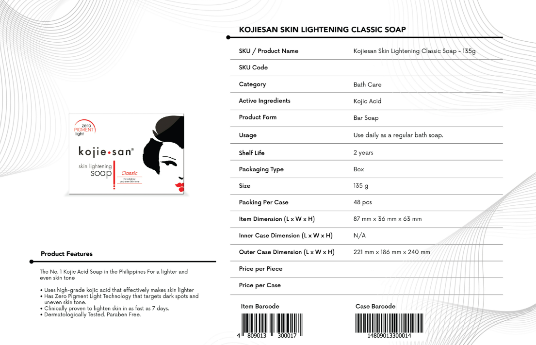 Kojie San Skin Lightening 135g Soap