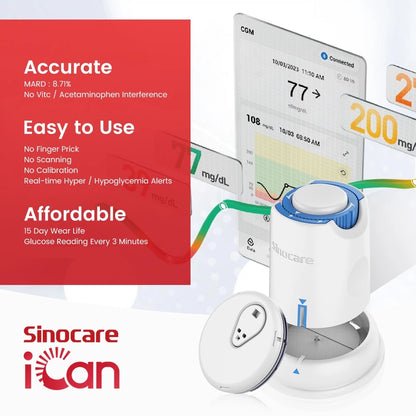 Sinocare iCan i3 Continuous Glucose Monitoring System Kit