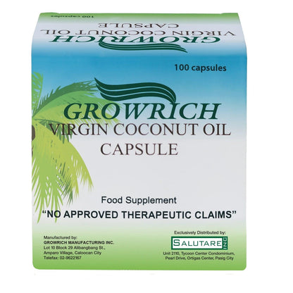 Growrich Virgin Coconut Oil Capsule - 20s - Southstar Drug